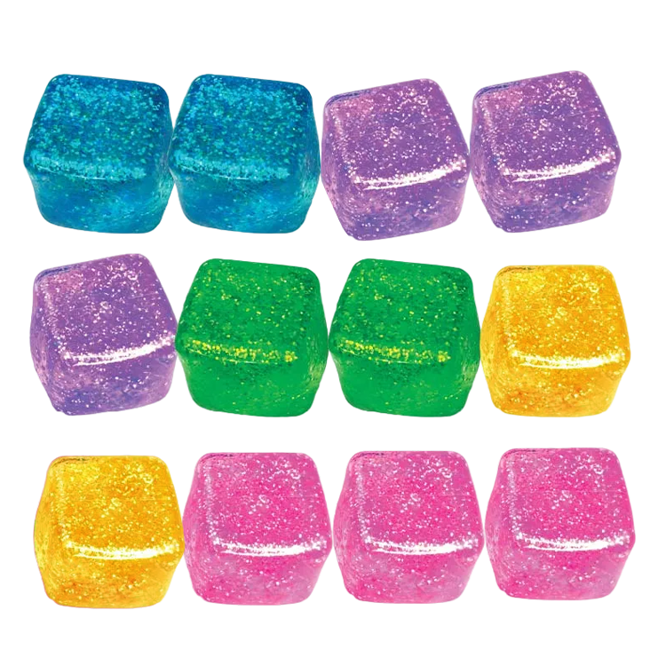 Squish & Squeeze Sparkle Cube Fidget Toy