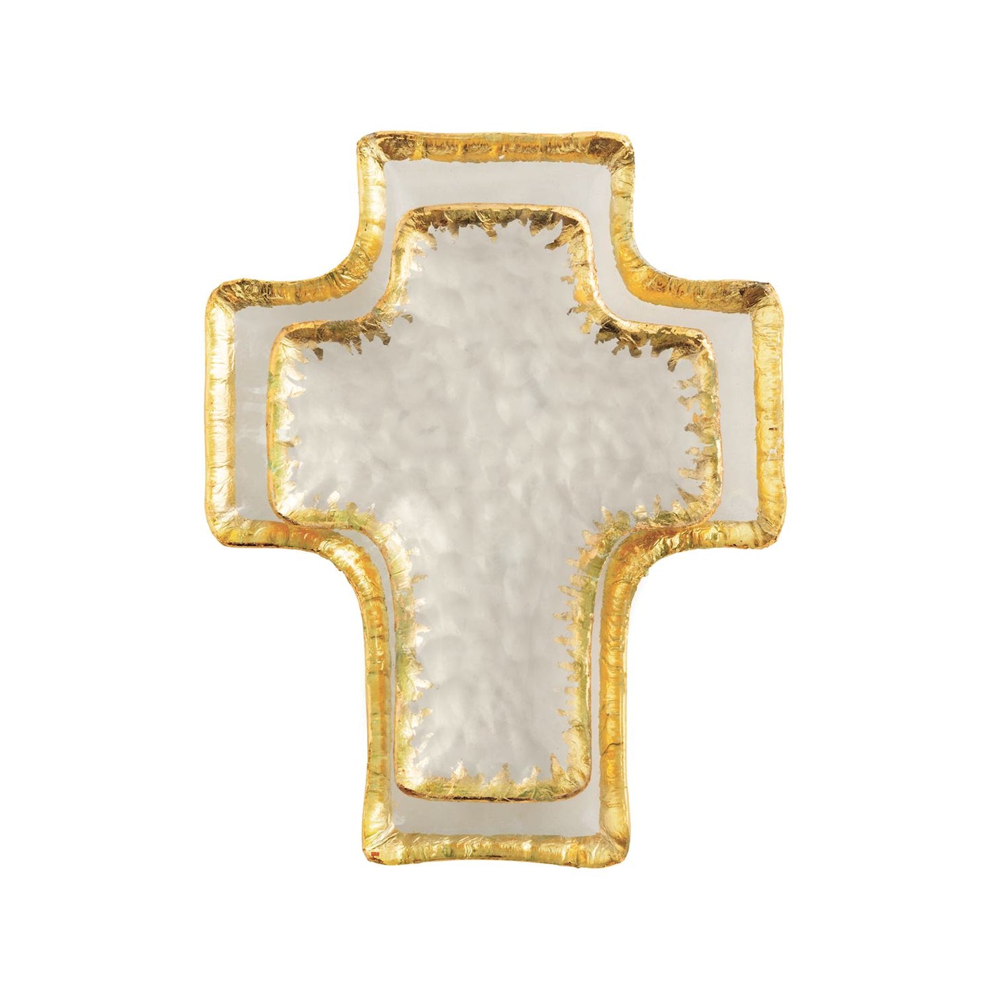 Glass Cross Tidbit Tray (set of 2)