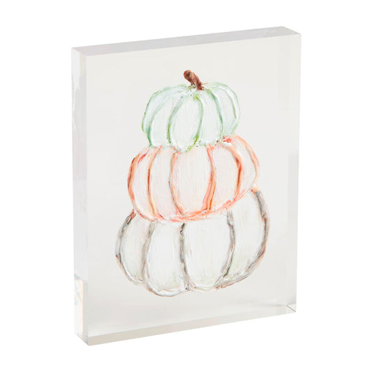 Acrylic Pumpkin Plaque, Stack