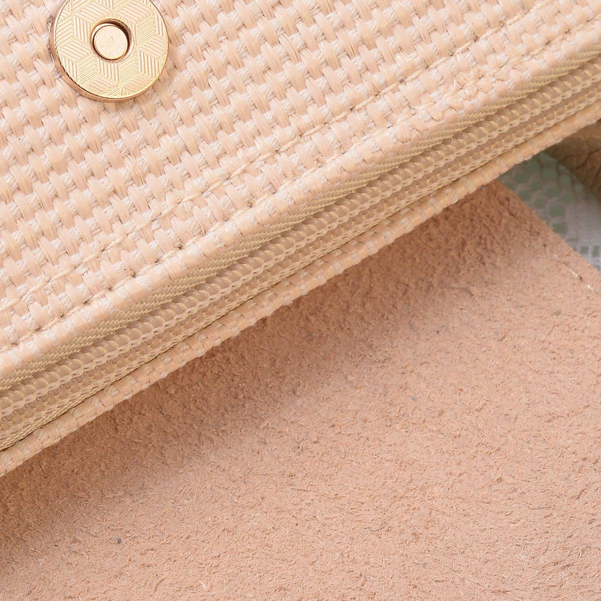 Lacey Straw Mini Crossbody Bag: Champagne Gold