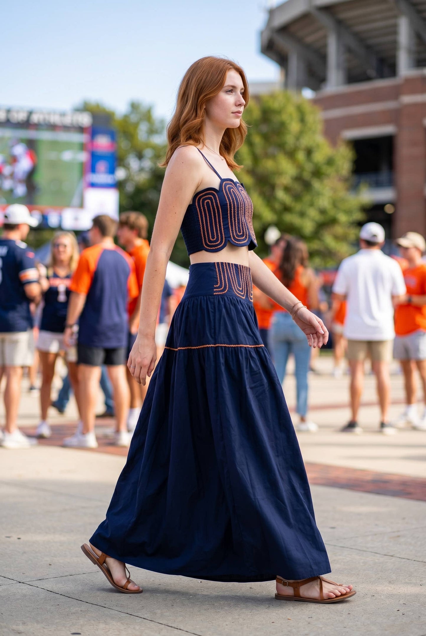 The Lucy Set, NAVY/ORANGE