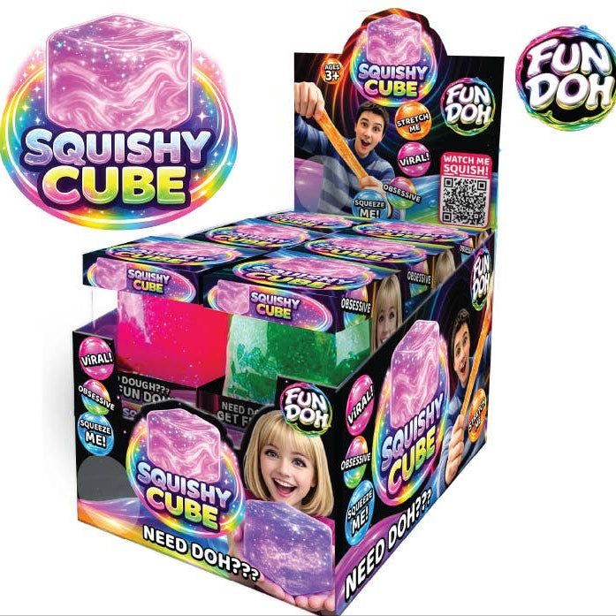 Squish & Squeeze Sparkle Cube Fidget Toy