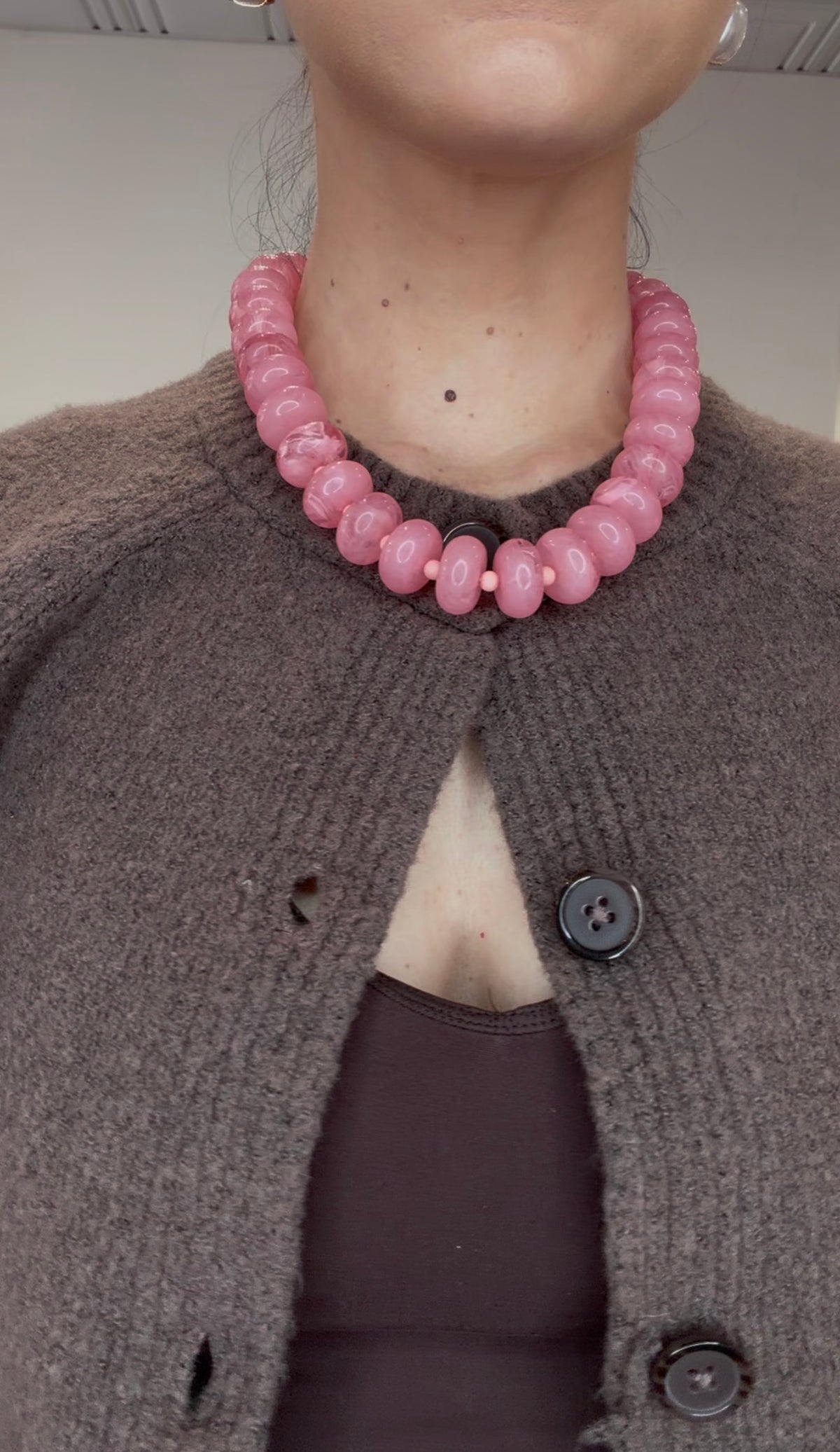 Emma Beaded Necklace, Pink