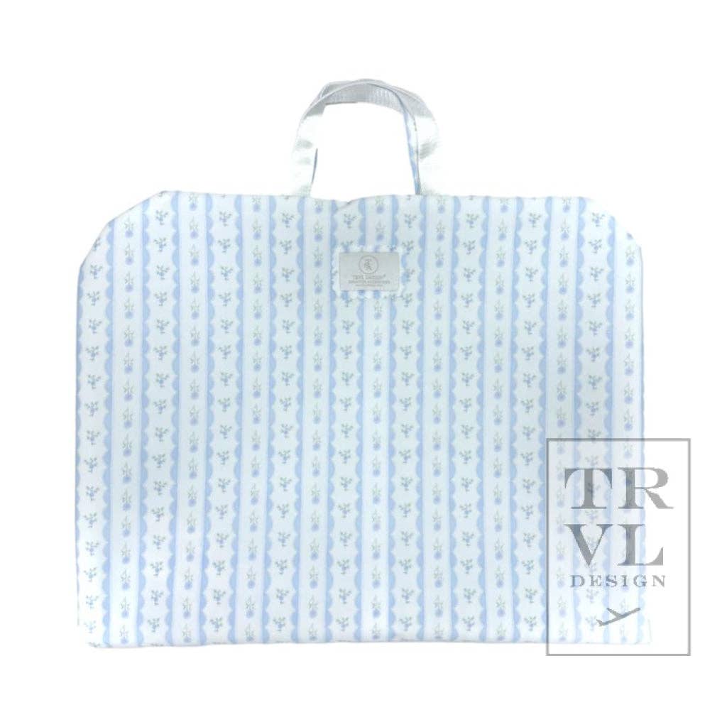 Garment Bag - Ribbon Floral Blue