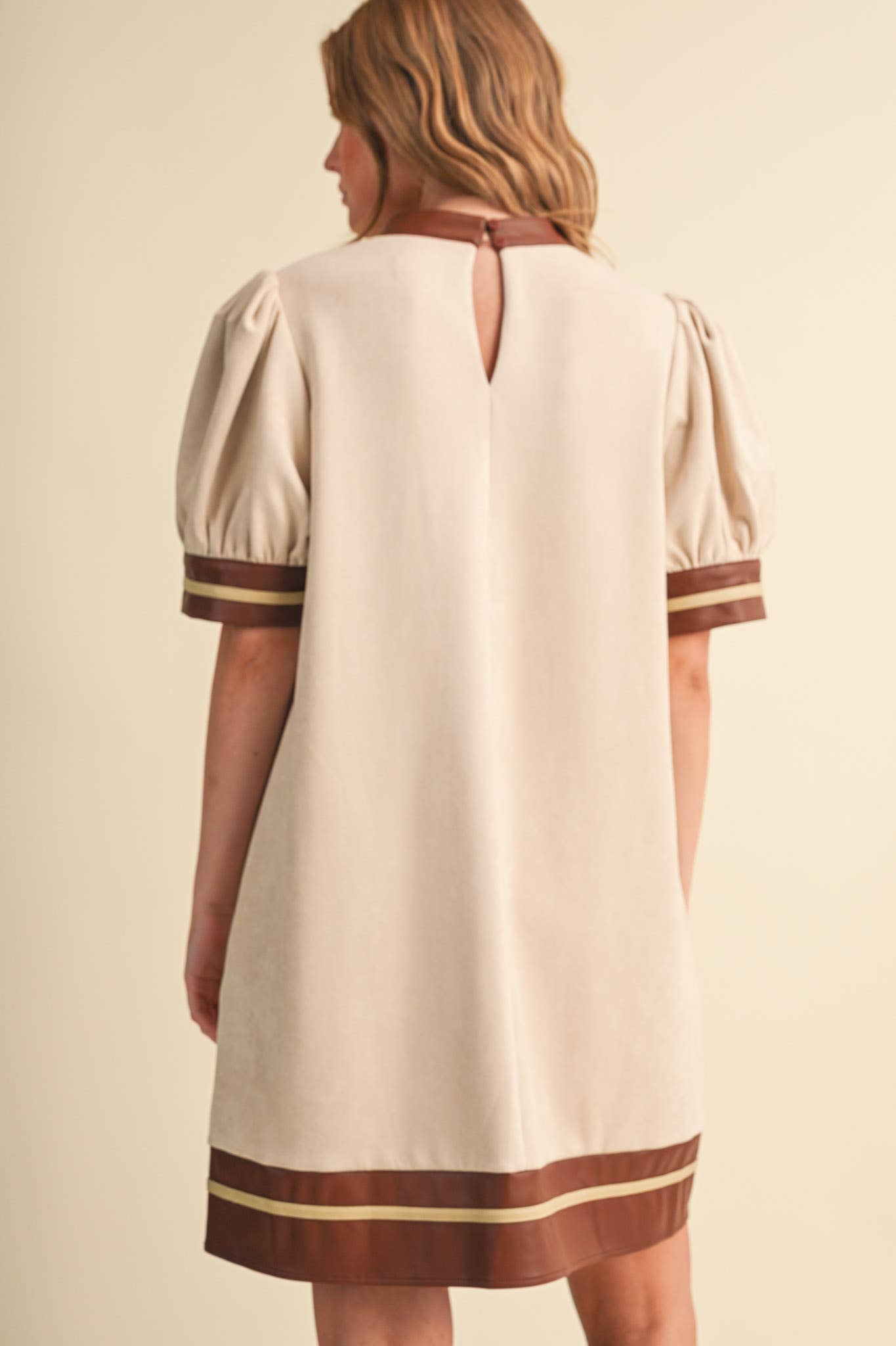 MINDY FAUX SUEDE SHIFT DRESS