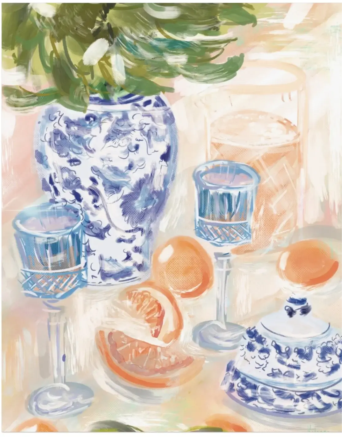 CHINOISORIE & CITRUS - Art Print: 11x14