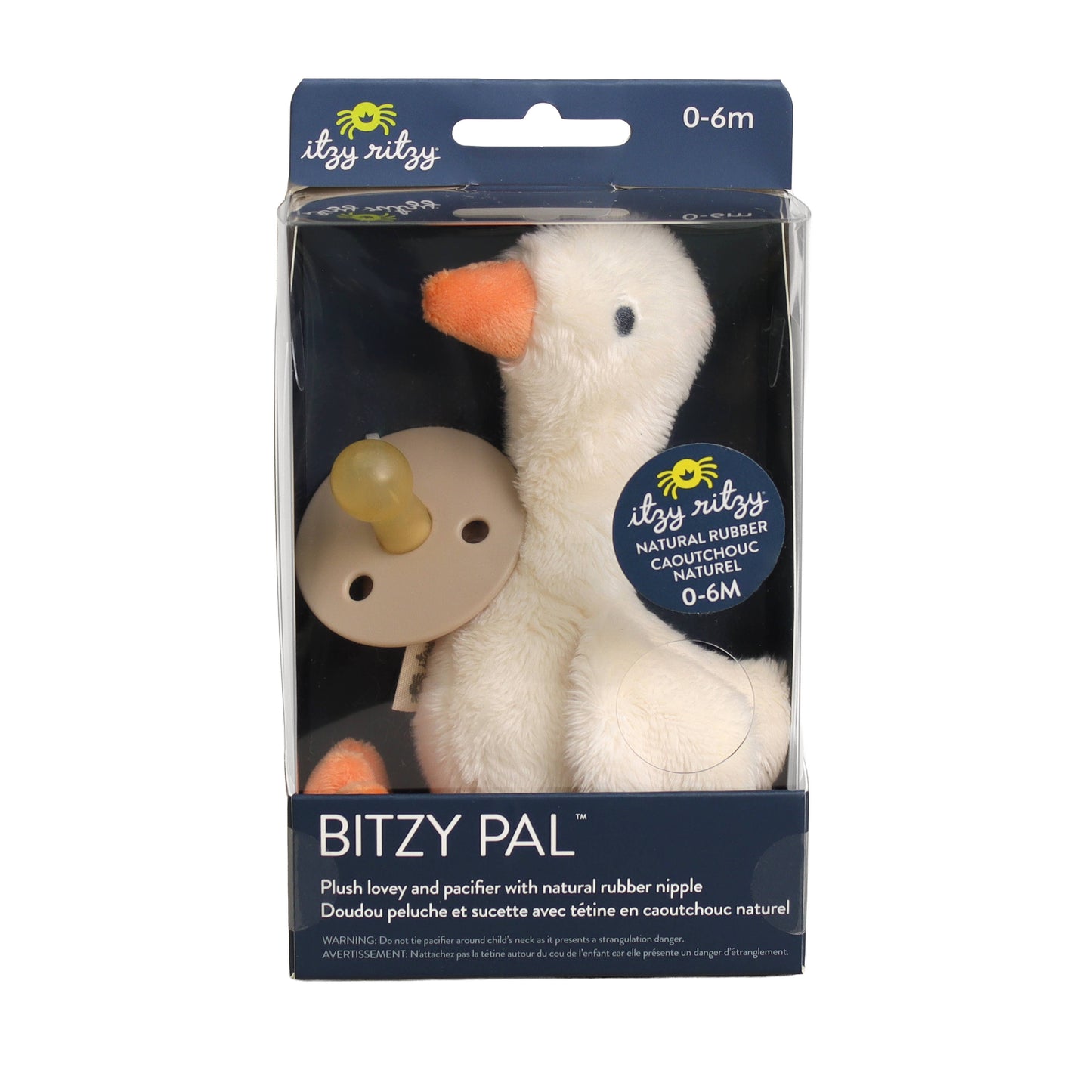 Bitzy Pal Natural Rubber Pacifier & Plush: Bear