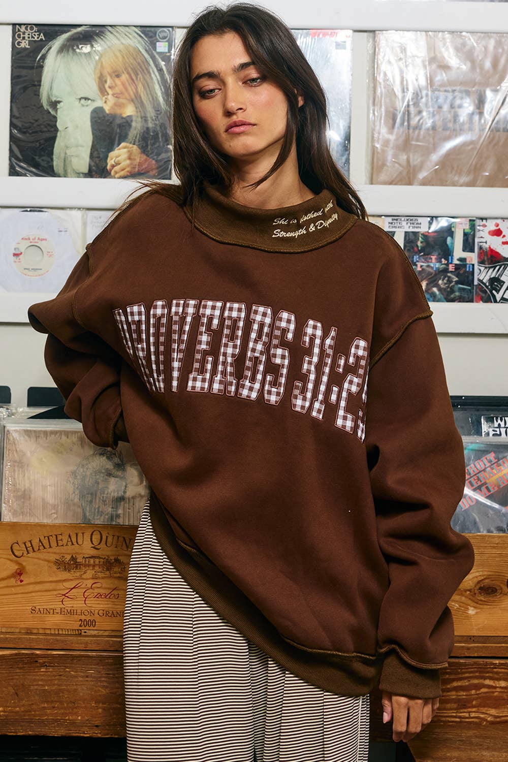 PROVERBS 31:25  Mock-Neck Sweatshirt