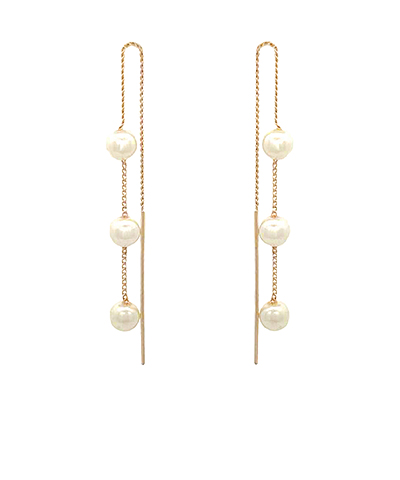 Polly Threaded Pearl Earrings