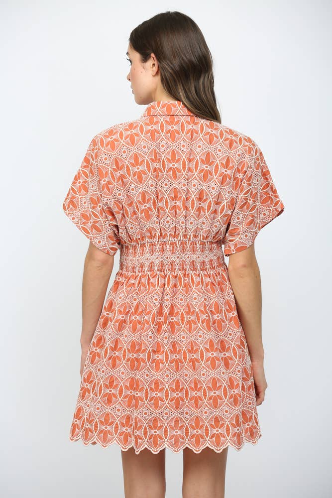 ON THE PROWL SCALLOPED HEM DRESS