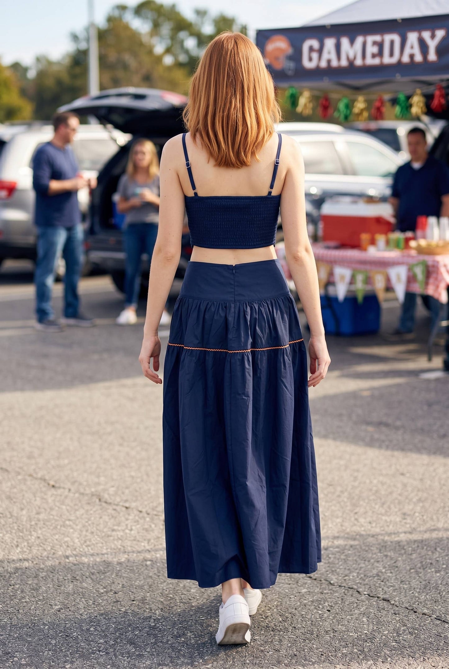 The Lucy Set, NAVY/ORANGE