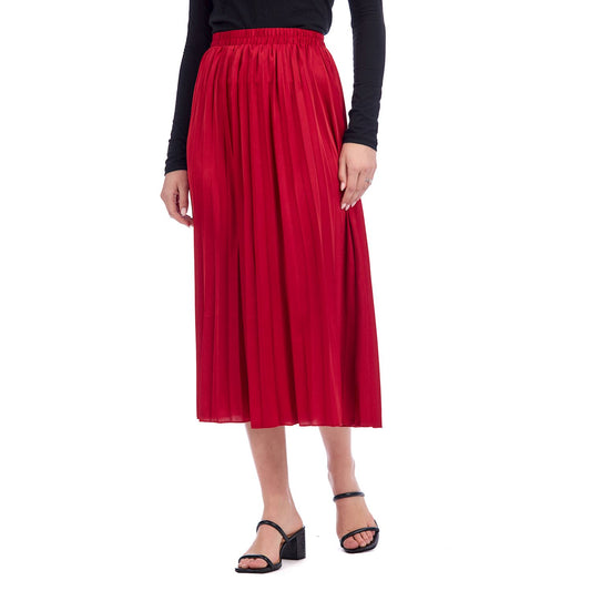 Townes Pleated Skirt Red