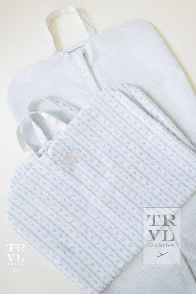Garment Bag - Ribbon Floral Blue