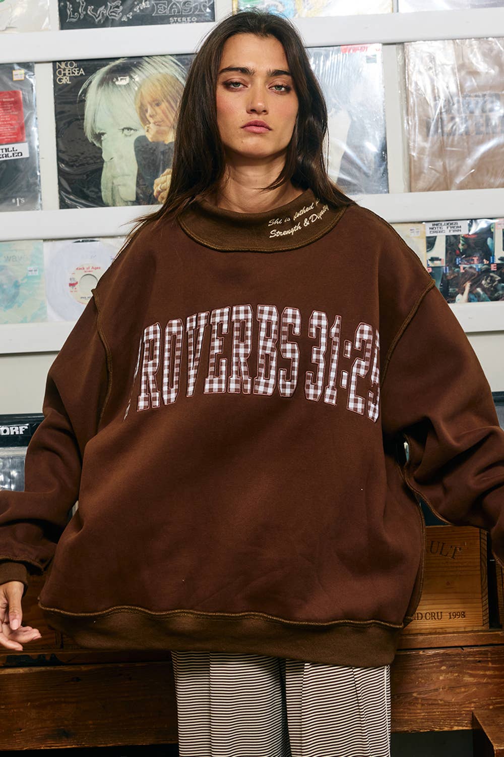 PROVERBS 31:25  Mock-Neck Sweatshirt
