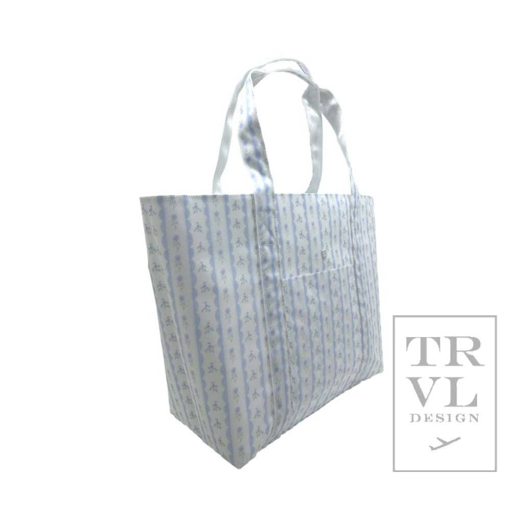 Jumbo Tote - Ribbon Floral Blue