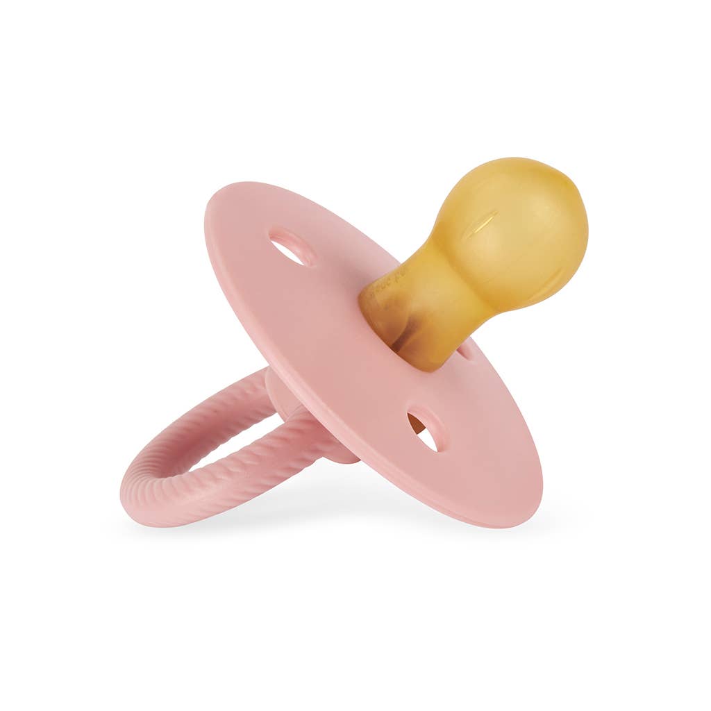 Itzy Soother™ Natural Rubber Paci Sets: Pink Bow 0-6 M