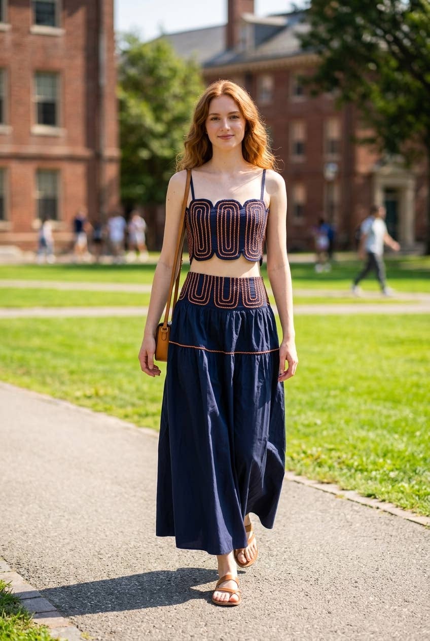 The Lucy Set, NAVY/ORANGE