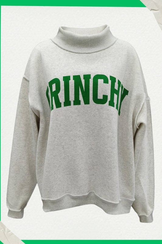 GRINCHY & MERRY Reversible Mock Neck Sweatshirt