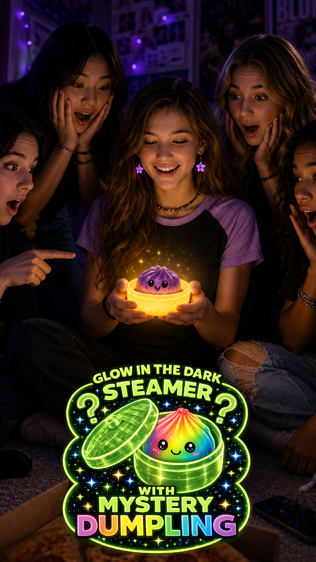 Glow-in-the-Dark Mystery Dumpling Squishy Toy