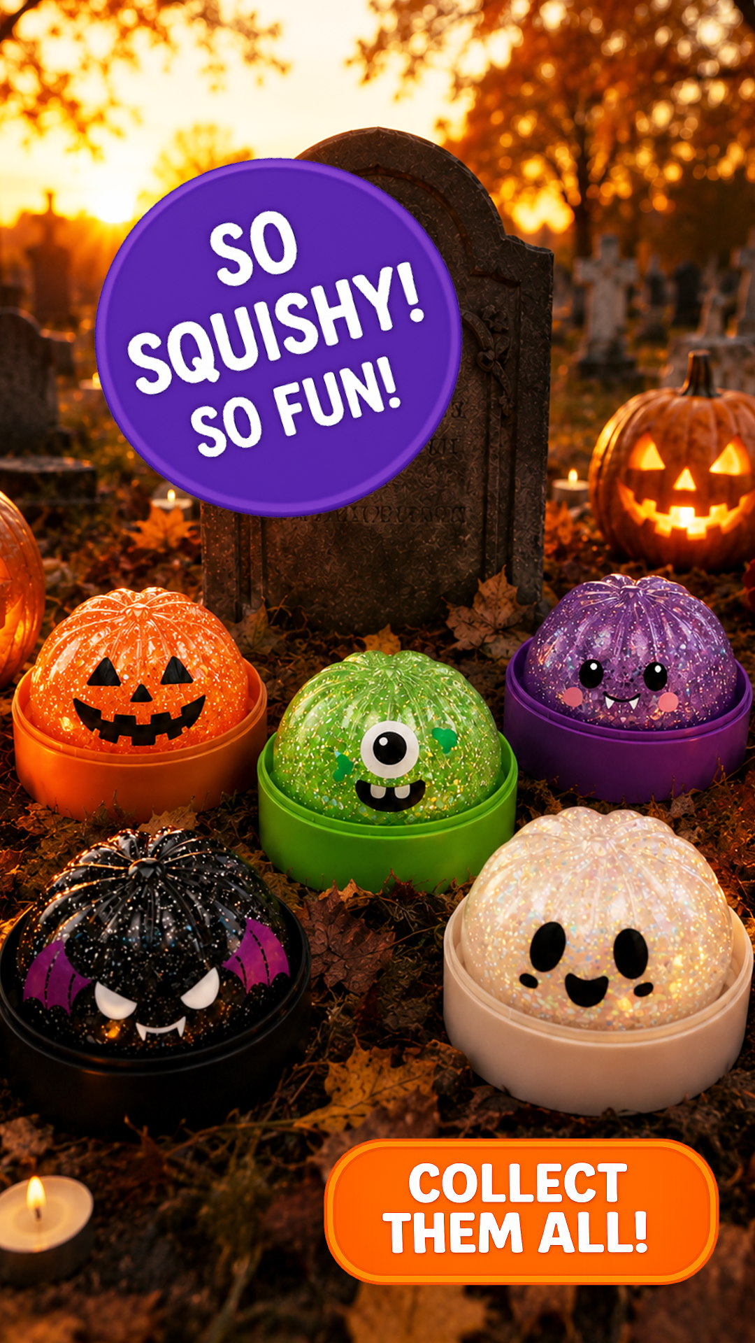 Fun Doh Halloween Dumpling Squishy Toy - 12/Display: Wholesale Price