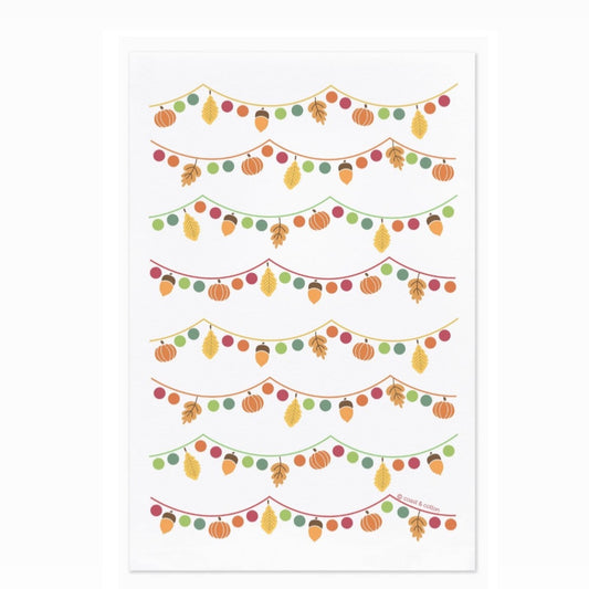 Fall Bunting Tea Towel