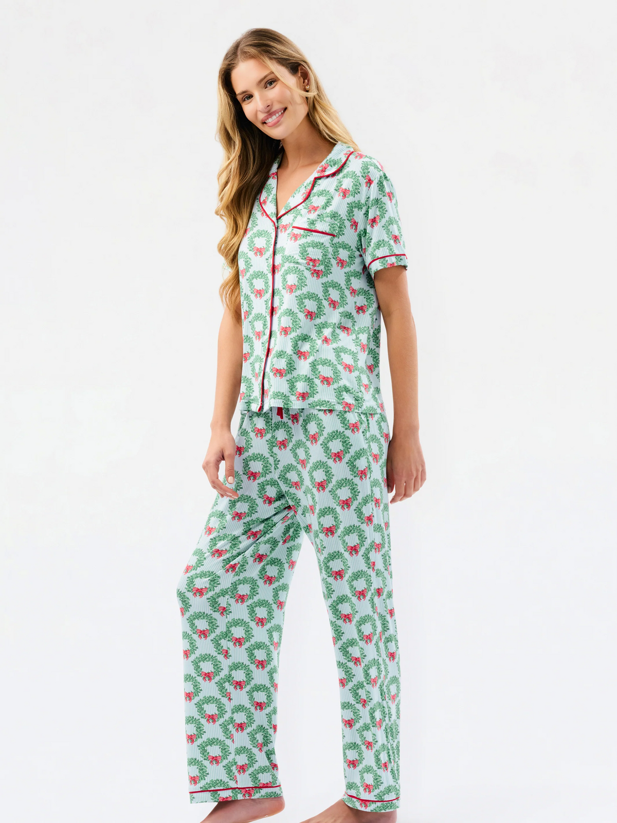 Wreath and Ribbon Charlotte Pajama Set