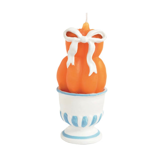Double Pumpkin Topiary Figural Candle