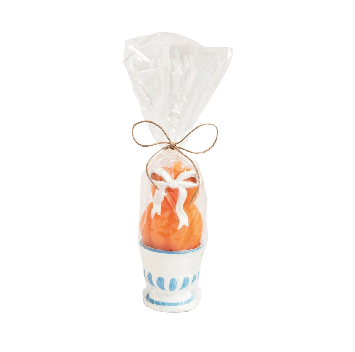 Double Pumpkin Topiary Figural Candle