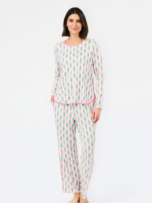 Winter Pines Pink Melody Pajama Set