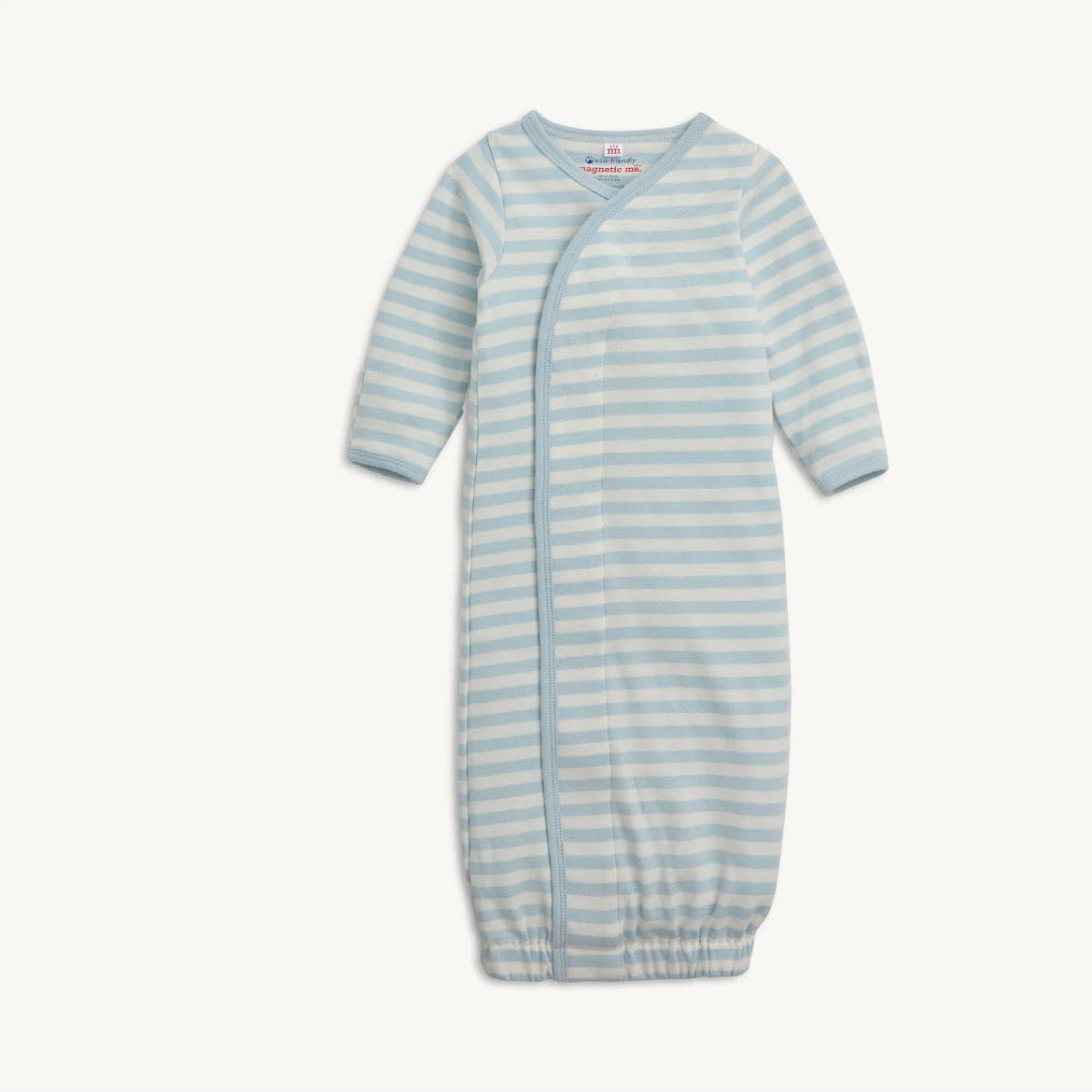 Magnetic Me Blue Stripe Organic Cotton Gown Set