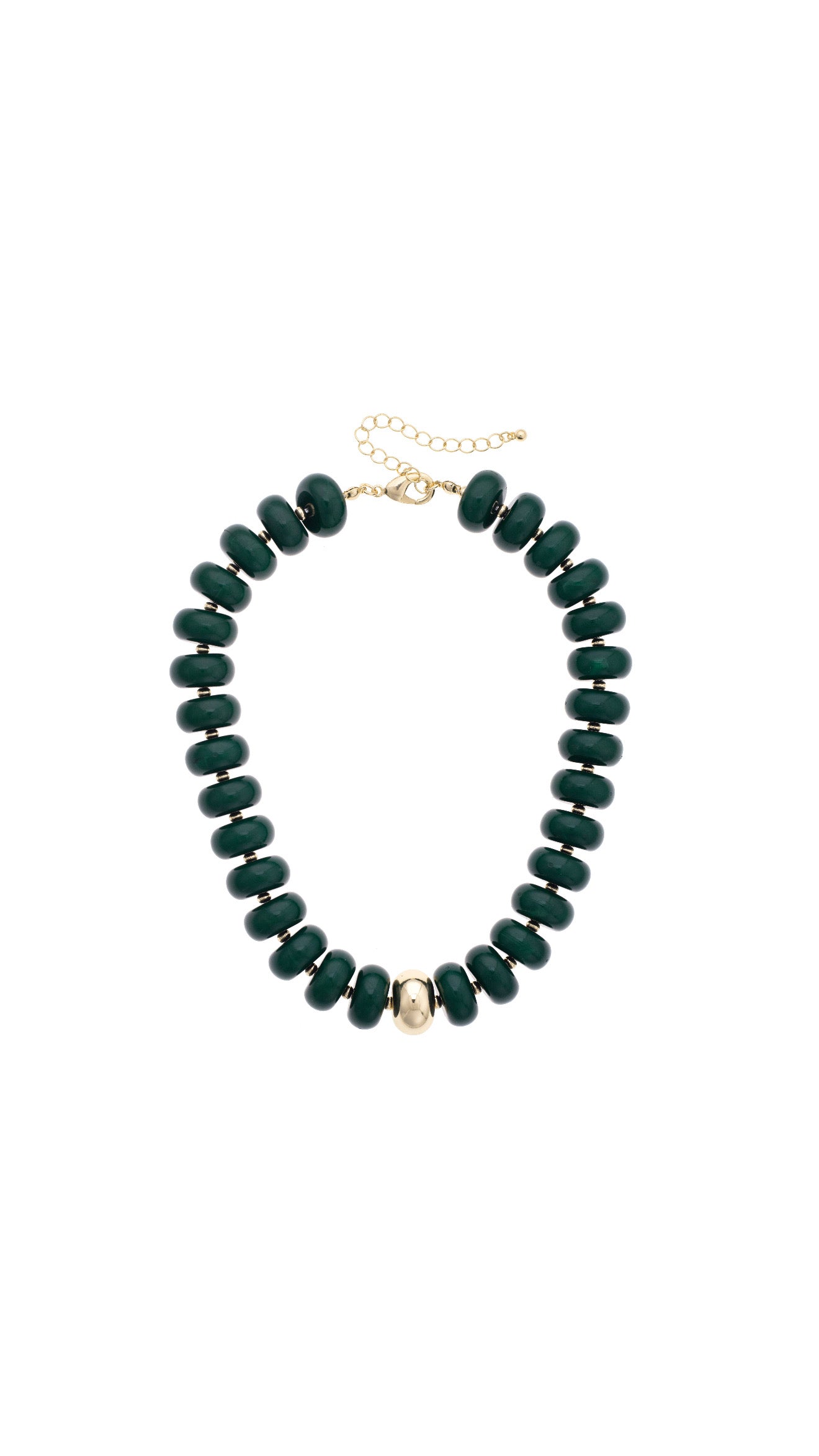 San Sebastián Beaded Resin Necklace: Green