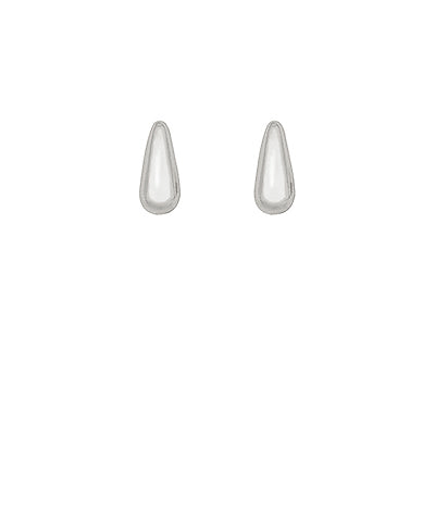 Teardrop Stud Earrings, Silver
