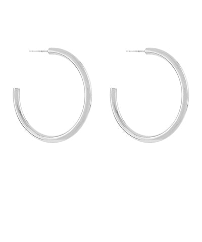 40mm Silver Hoop Earrings