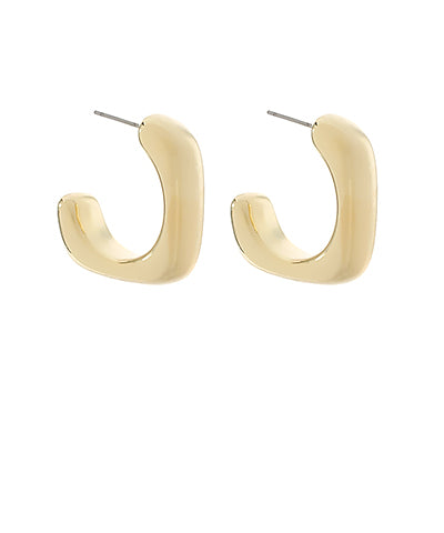 Bold Square Open Hoops