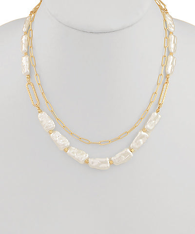 Leslie Paper Clip Chain Dual Necklace