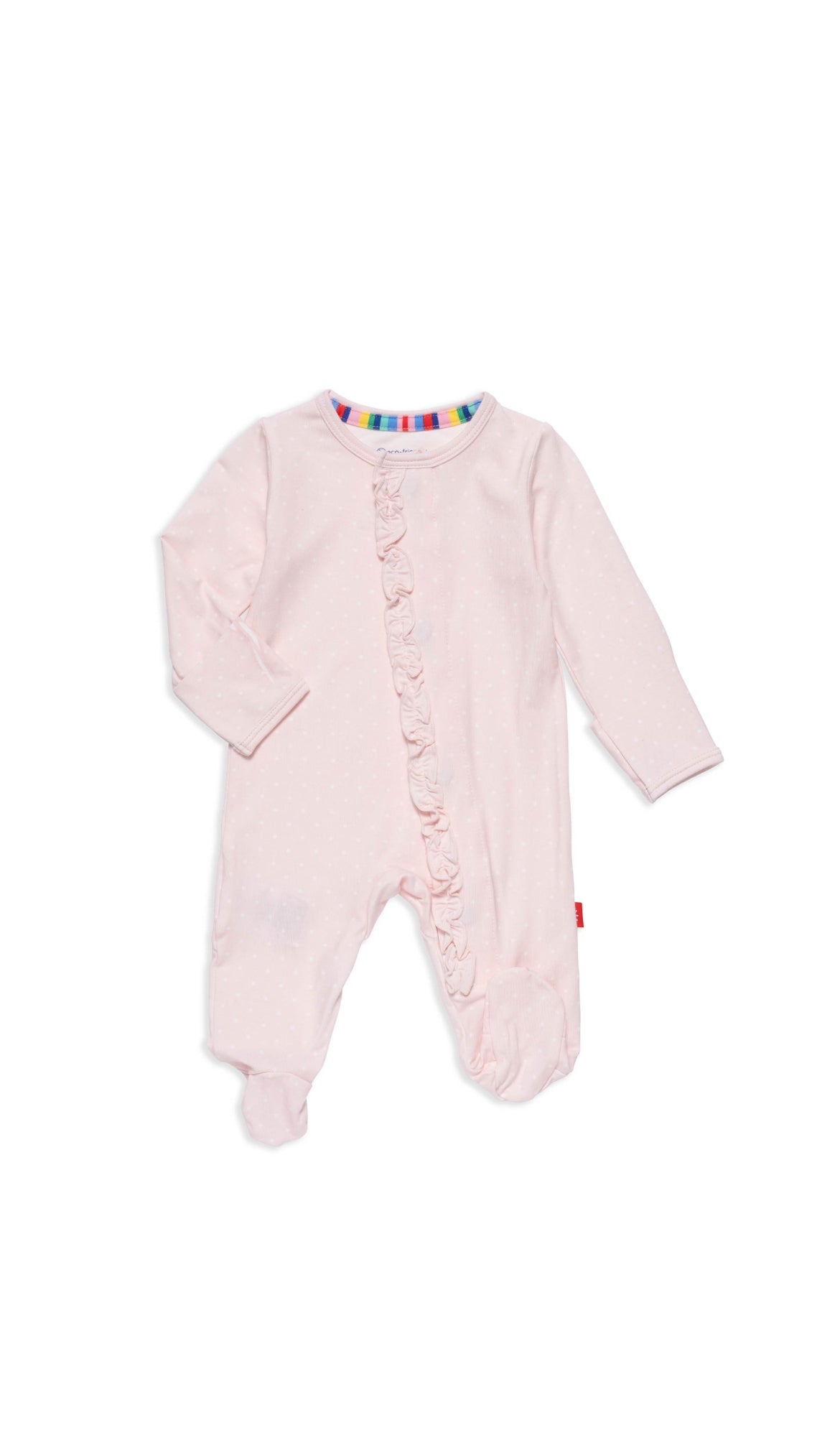 MagneticMe Footie-Pink Dot Ruffle