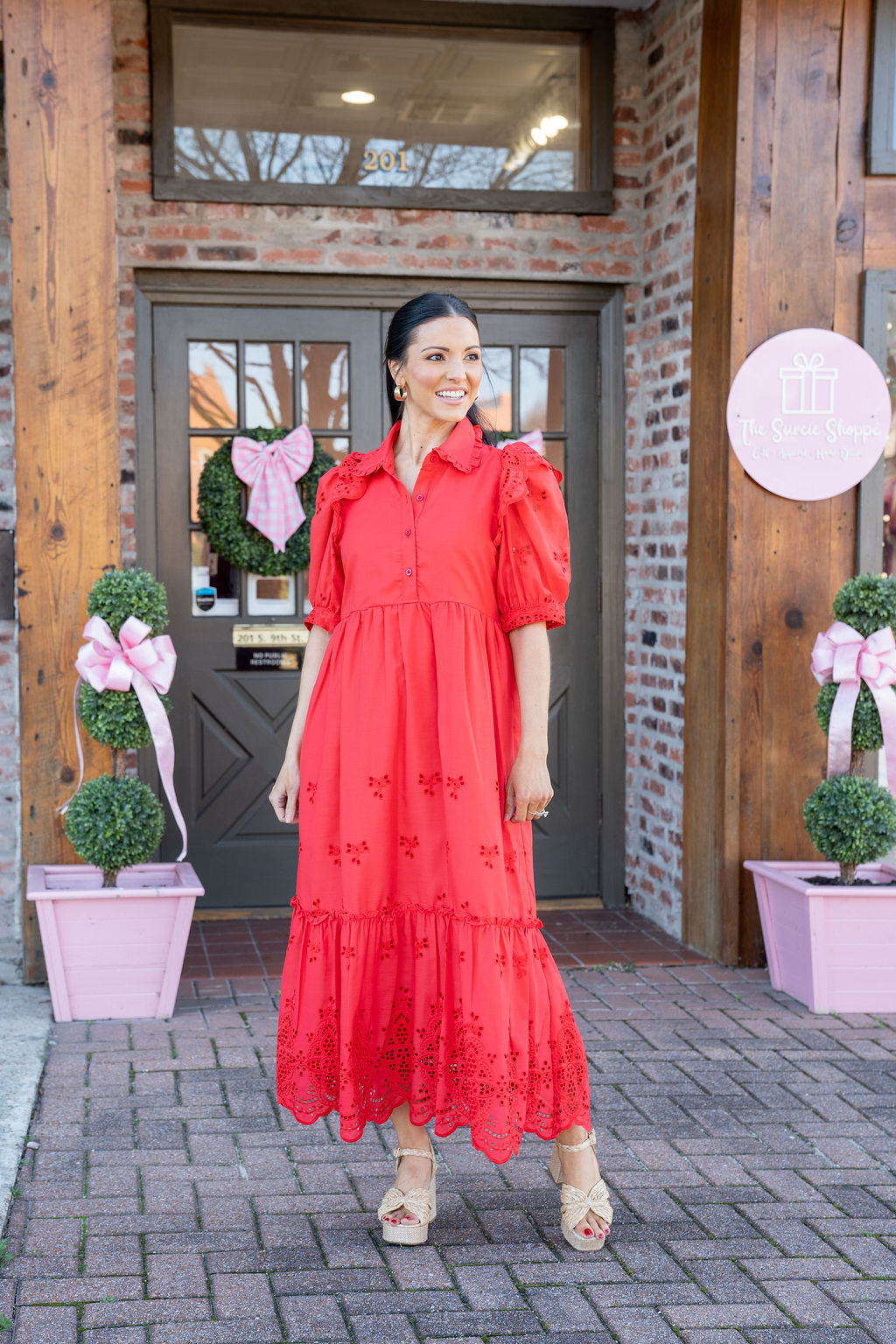 Caught Red Handed Midi Dress