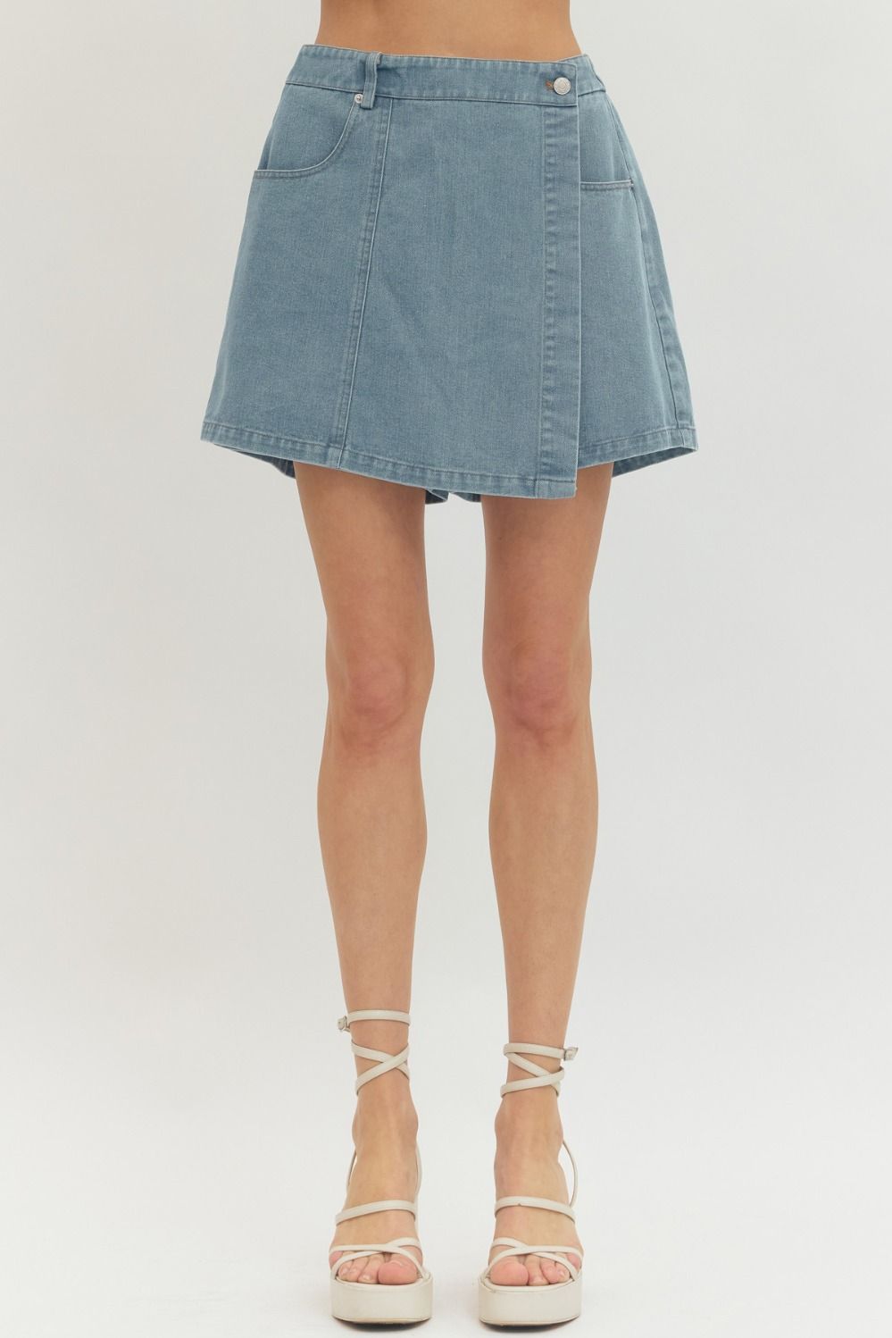 Blake Denim Wrap Skort