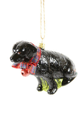 Festive Black Lab Ornament