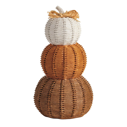 Woven Resin Pumpkins, Trio