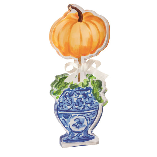 Pumpkin Topiary Acrylic Sitter