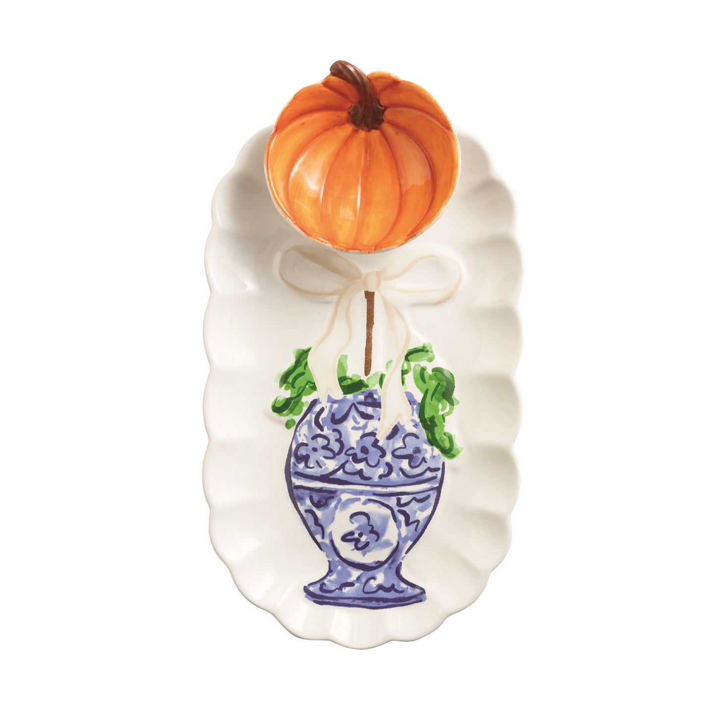 Pumpkin Tray and Tidbit Set