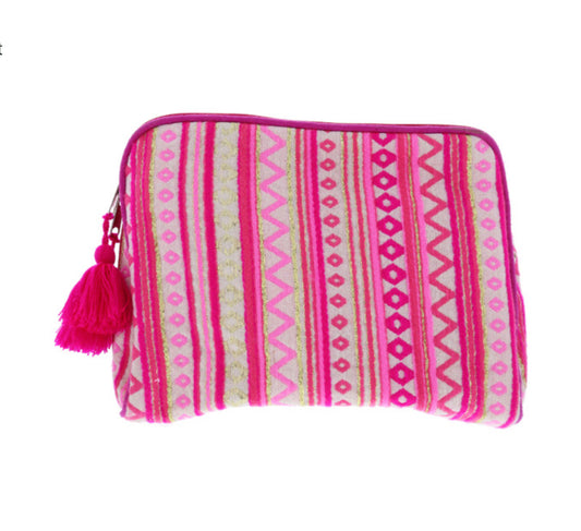 Poppin Pink Large Zipper Pouch