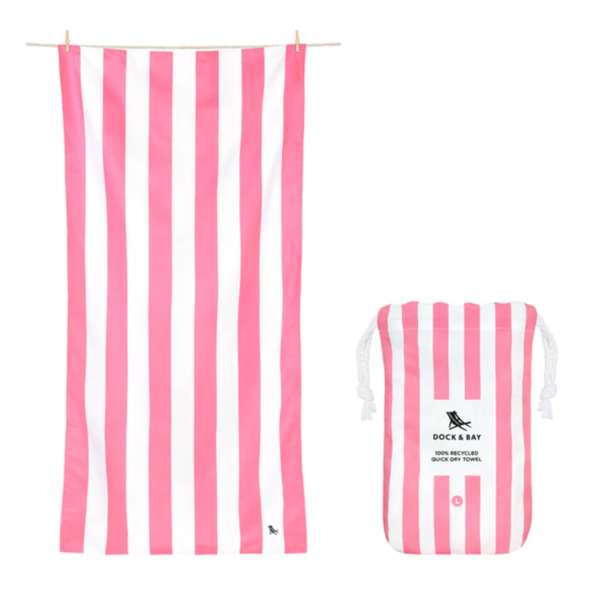 Dock & Bay Towel Phi Phi Pink (Two Sizes)