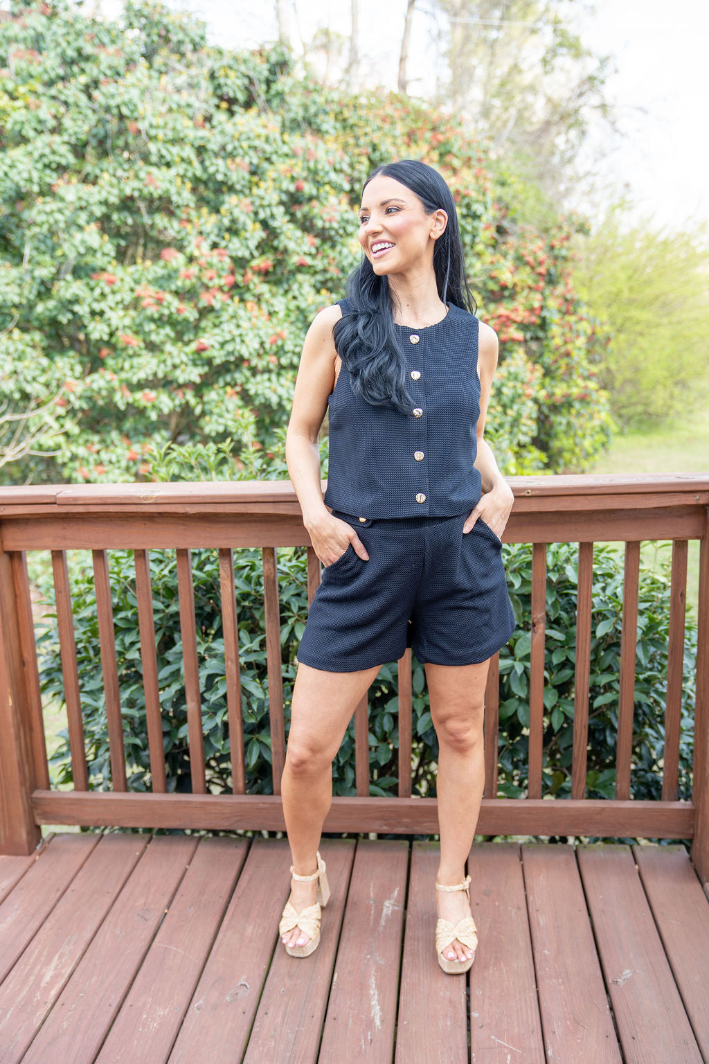 Modern Muse Shorts Set, Black