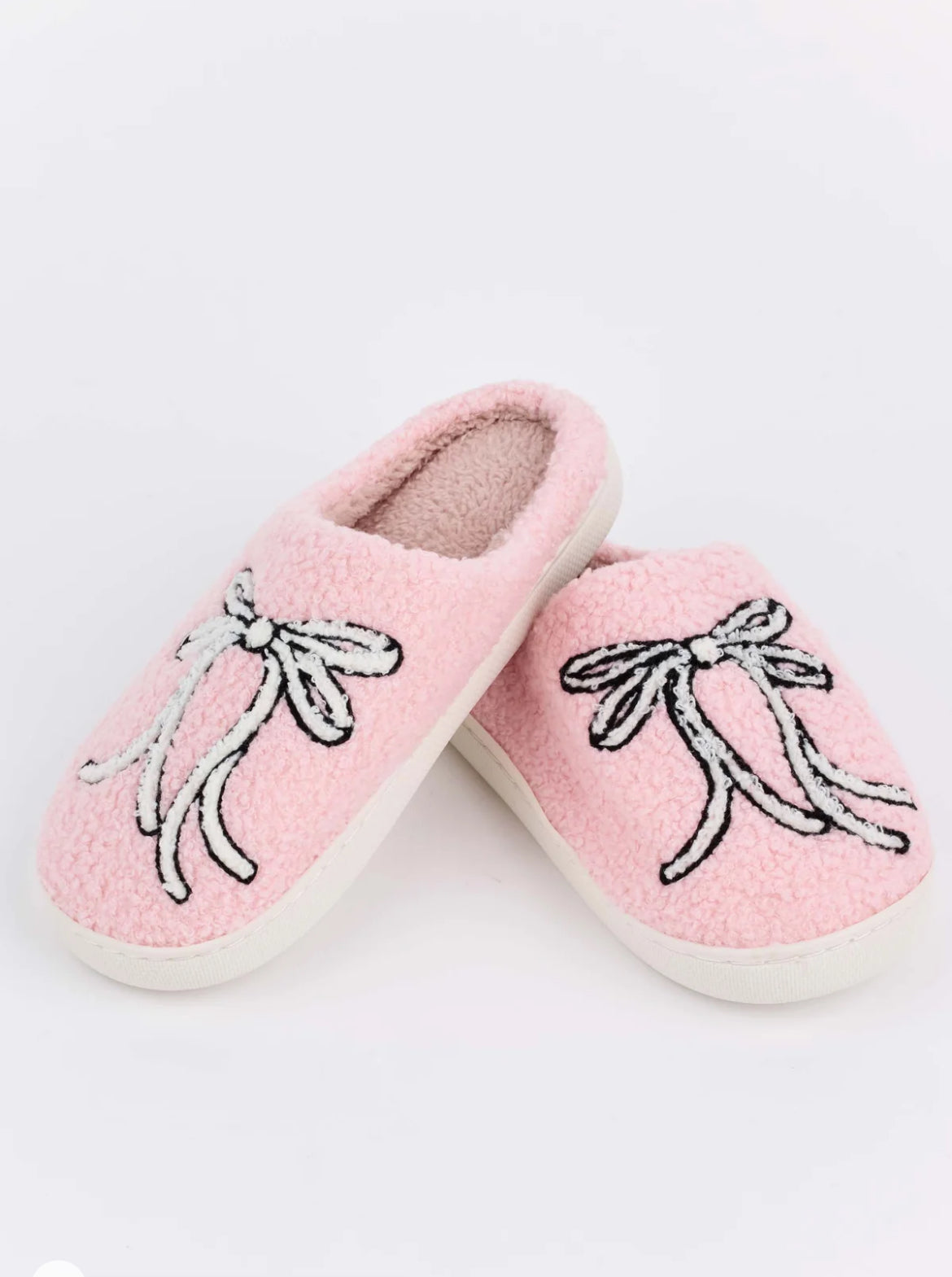 Pink Bow Slippers