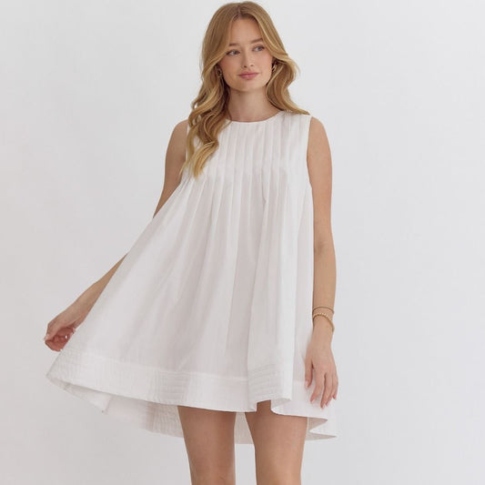 Sail Away White Sleeveless Dress