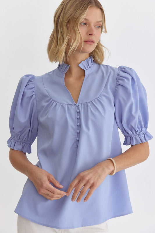 Sophie Top Chambray Blue