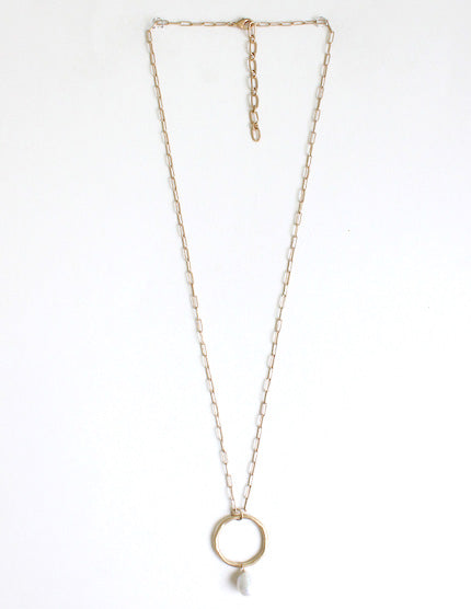 Ellen Gold Pearl Necklace