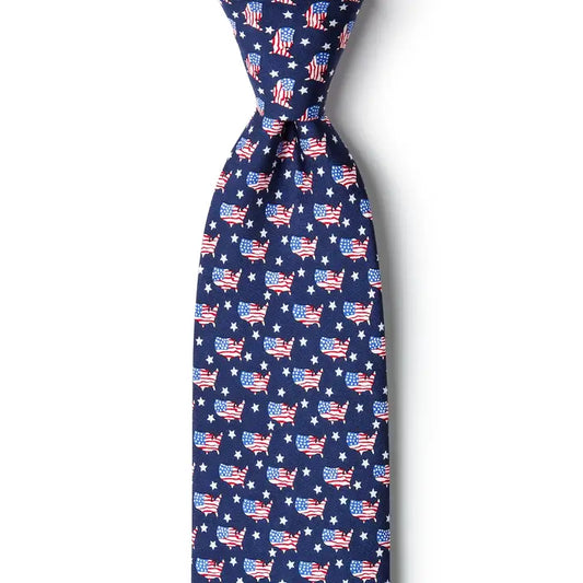 USA Tie-Navy Blue